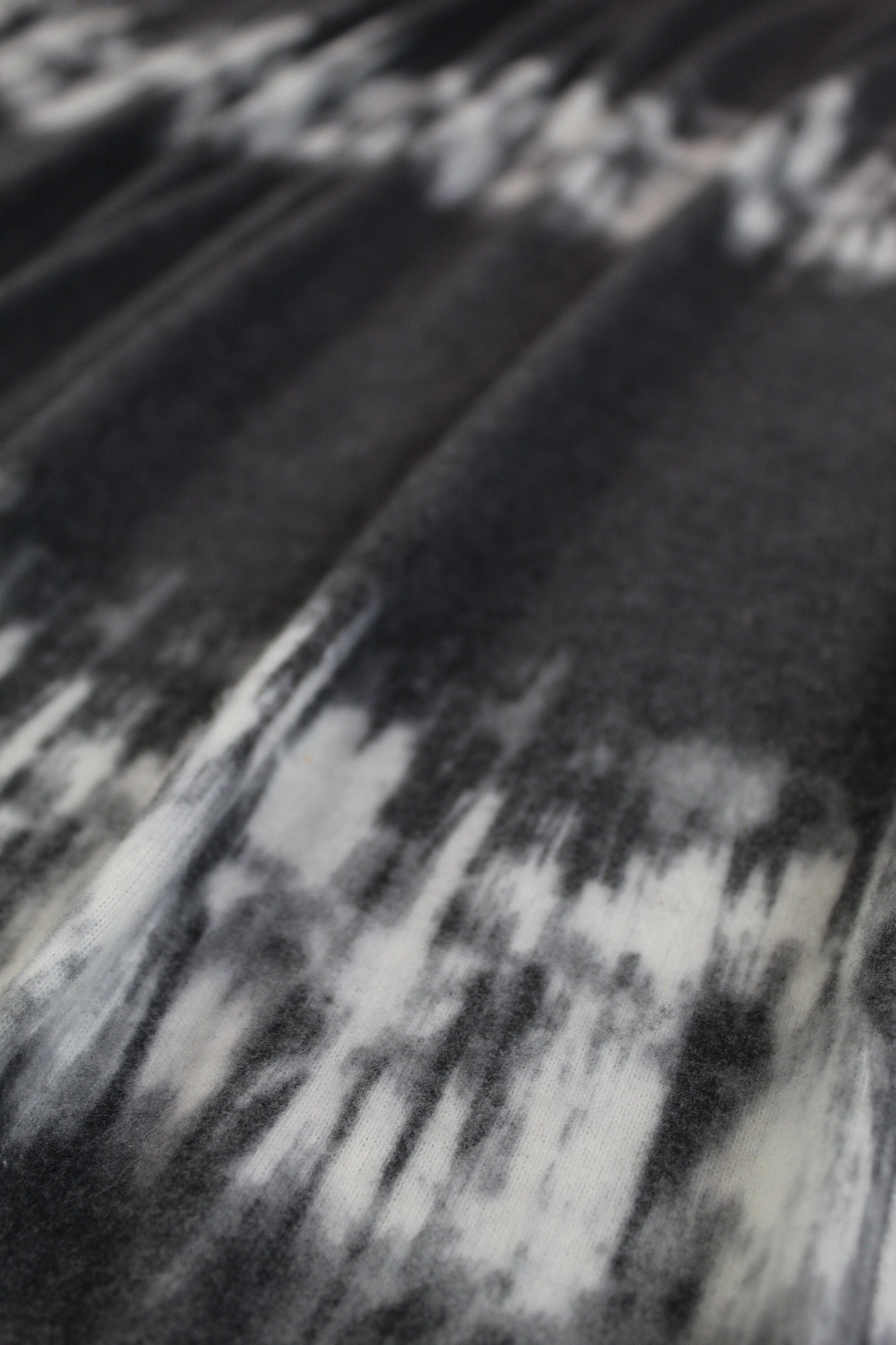Charcoal and Black Tie Dye Print Stretch Jersey Knit