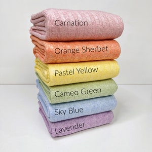Sweater Knit, Cable (Braided) Texture, Two-Tone SOLIDS VARIETY, 6 Colors, Rayon/Nylon/Poly, 190 GSM, 1/2 Yard/Yard/Sample, 2 Way Stretch