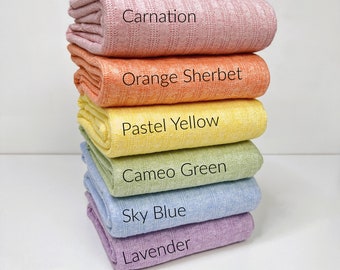 Sweater Knit, Cable (Braided) Texture, Two-Tone SOLIDS VARIETY, 6 Colors, Rayon/Nylon/Poly, 190 GSM, 1/2 Yard/Yard/Sample, 2 Way Stretch