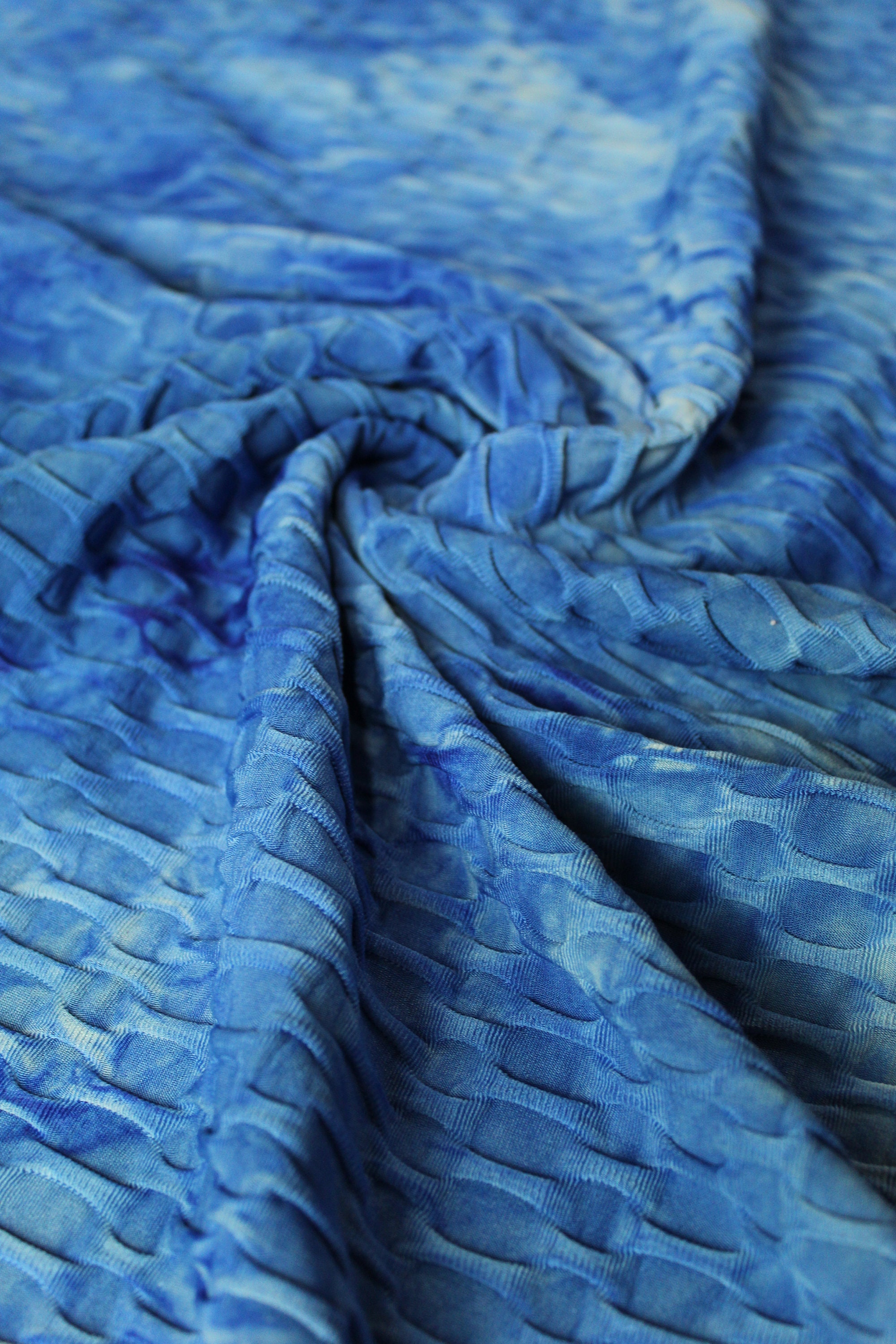 Knit Fabric Royal Blue Tie Dye Athletic Etsy
