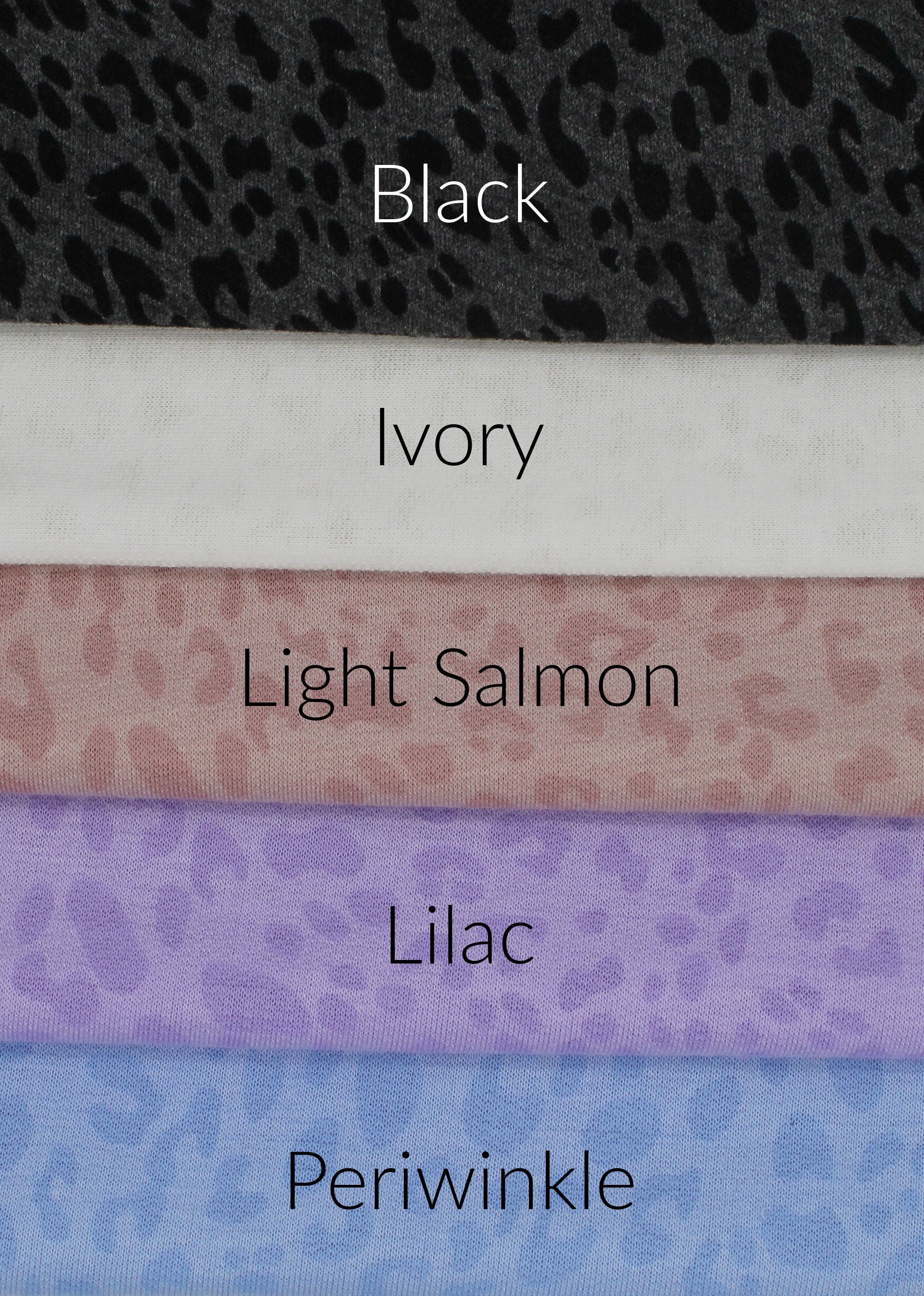 French Terry, Burnout Leopard Print, 5 Color Options, Poly Rayon Blen…