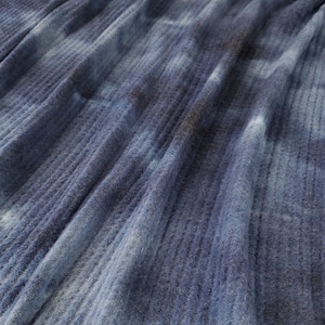 CLEARANCE - Brushed Waffle Fabric, Knit Fabric, Shades of Blue/White Tie Dye, Poly Blend, Fabric by the 1/2 Yard, Yard, 4 Way Stretch