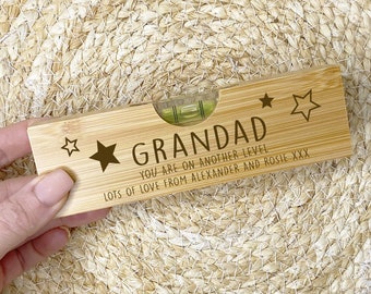 Grandad Gifts, Fathers Day Gifts, Personalised Bottle Opener, Personalised Wooden Spirit Level, Birthday Gifts For Him, Daddy Birthday Gifts