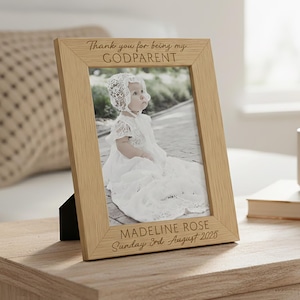 Godparent Photo Frame | Engraved for Godmother & Godfather