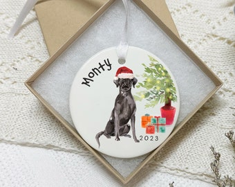 Labrador Retriever Dog Bauble, Personalised Christmas Dog Decoration for Labrador, Various Colour Options