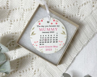 New Mummy Gift, Personalised Day You Became My Mummy, Ceramic Plaque, Mum, Mom, Grandma, Mama, Nana, First Time Mummy Mothers Day Gift Idea