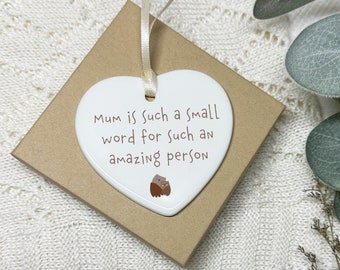 Mothers Keepsake Gift, Mothers Day Gift, Keepsake Gift, Ceramic Hanging Heart, Gift For Her, Mum Gifts, Gifts For Mom