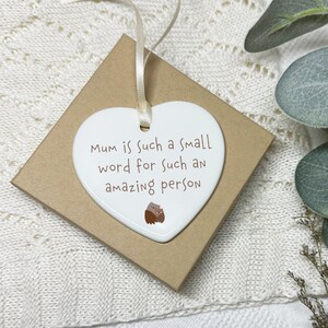 Mothers Keepsake Gift, Mothers Day Gift, Keepsake Gift, Ceramic Hanging Heart, Gift For Her, Mum Gifts, Gifts For Mom