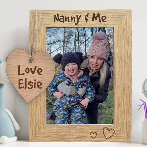 Handcrafted Personalised Nanny and Me Photo Picture Frame Etsy UK