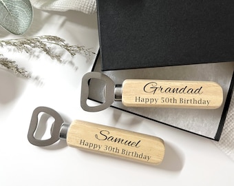 30th Birthday Gift for Him, Personalised Beer Bottle Opener, 30th Birthday Present for Men