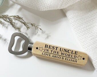 Best Uncle Gift, Beer Bottle Opener Personalised for Uncle, Gift for Uncle's Birthday
