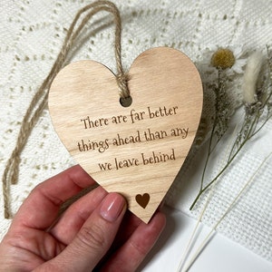 Handmade Home Wall Hanging Heart, Mindfulness Well Being Gift Set for Friend, Gifts for Her Positive Affirmation, Self Gift Engraved Plaque