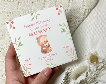 Personalised Mummy Coaster Gift for Mums Birthday, First Mothers Day Gift, Gift For New Mum, Mummy, Mama, Mommy, Mam, Gift for Grandma, Nana