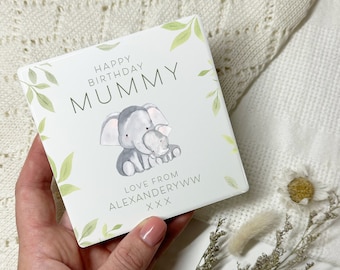 Mummy Birthday Gift, Personalised Mummy Coaster, First Birthday as my Mummy Gift, Happy Birthday Mammy/Mommy, Ceramic Coaster