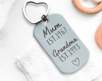 New Parents Keyring Gift Personalised, Pregnancy Announcement Gift for New Grandparents, Personalized Keyring, Mothers Day Gift for Grandma