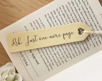 Personalised Bookmark Gift for Him or Her - Handmade English Leather Bookmark - Reading Gift for Book Lover - Personalized Page Marker