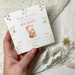 Personalised Mummy Coaster Gift for Mums Birthday, First Mothers Day Gift, Gift For New Mum, Mummy, Mama, Mommy, Mam, Gift for Grandma, Nana