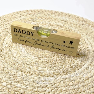 Personalized Wooden Spirit Level Bottle Opener: Gift for Dad/Grandad