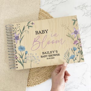 Baby in Bloom Guest Book for Baby Shower, Mum to Be Baby Shower Guest Book, Pregnancy Scrapbook, Baby Shower Supplies, Mummy to be Present