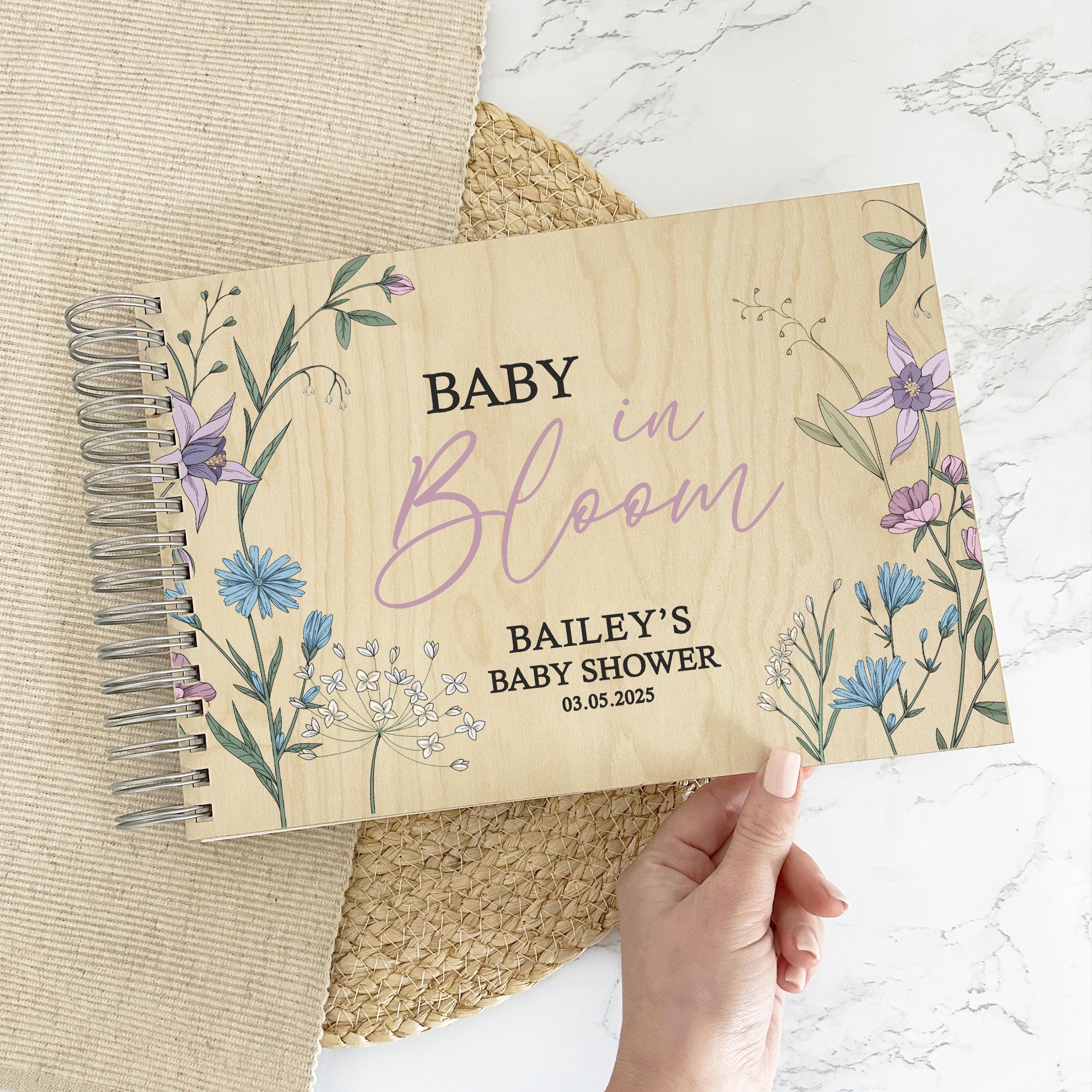 Baby Book Keepsake Farm Theme Baby Shower Guest Book Alternative - Cow  Picture Frame With 50 Wood Slices For Signatures Baby Books Keepsake, image size:2500x2500