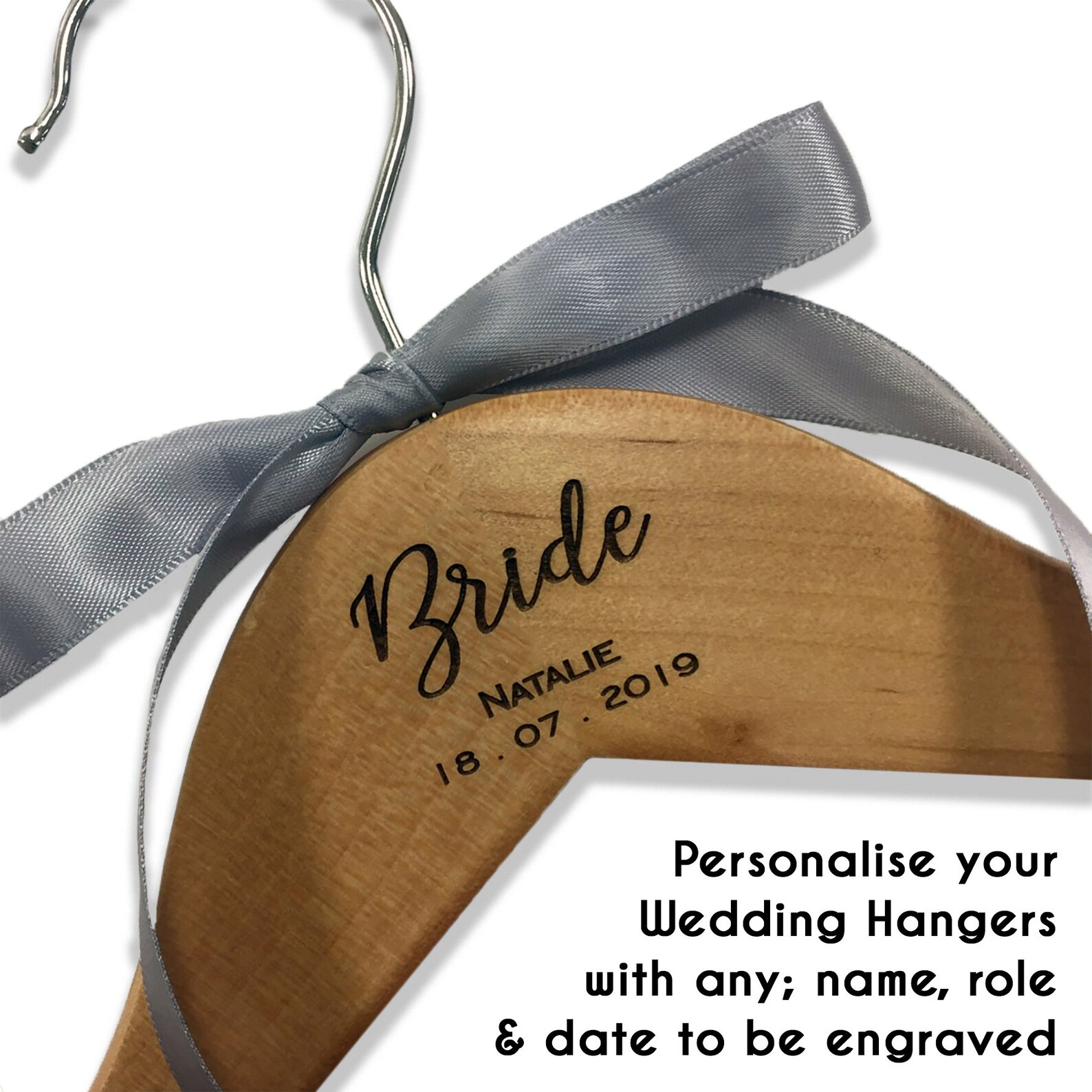 Personalised Engraved Dress Coat Hangers for Wedding Bridal Etsy