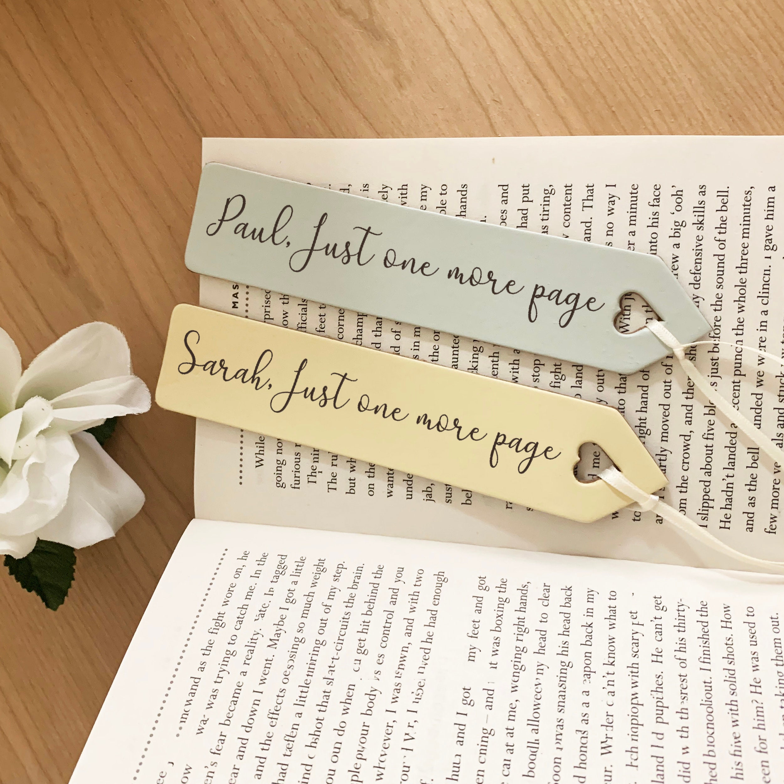 Personalised Bookmark Gift for Him or Her Handmade English Etsy