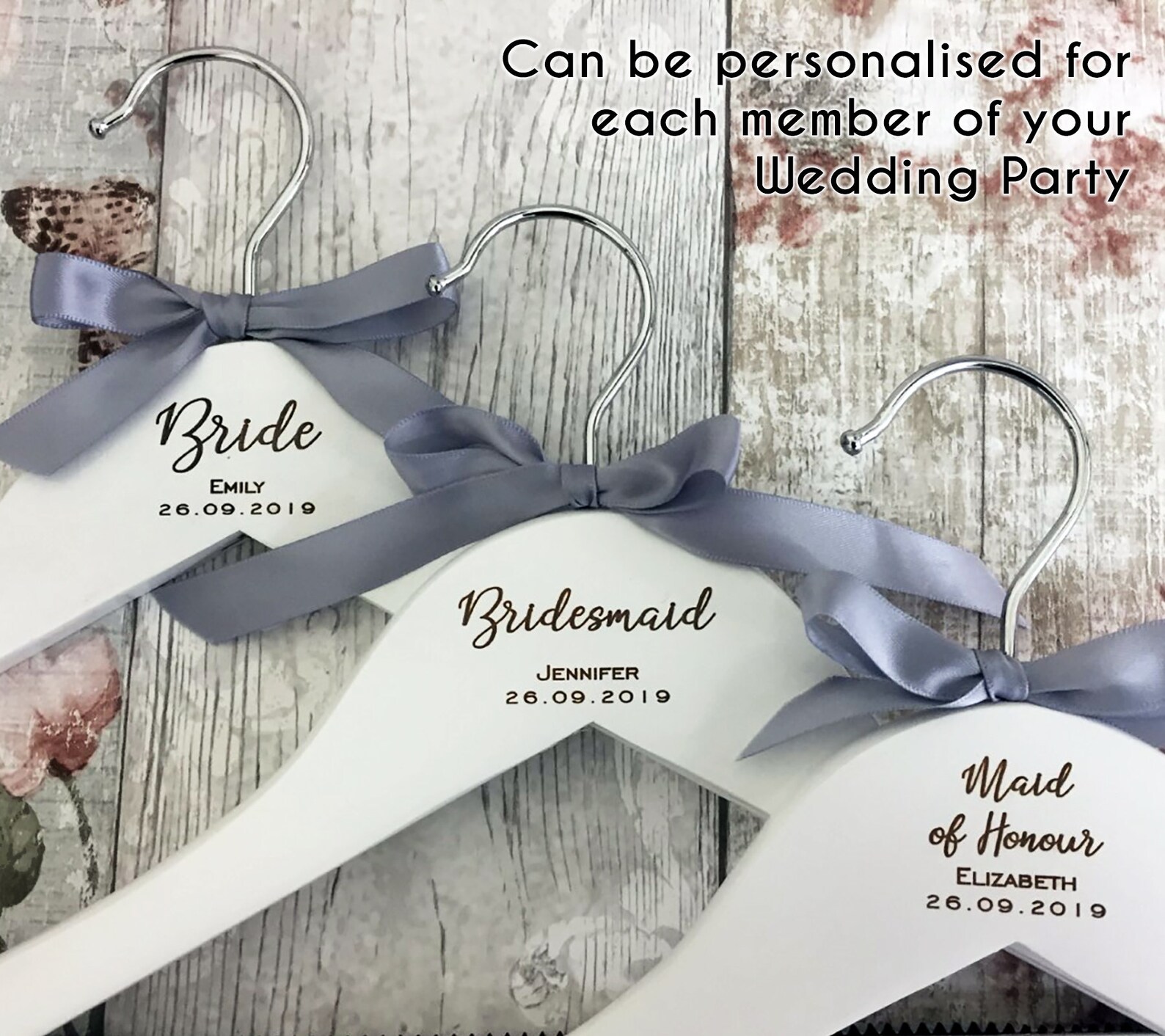 Personalised Engraved Dress Coat Hangers for Wedding Bridal Etsy
