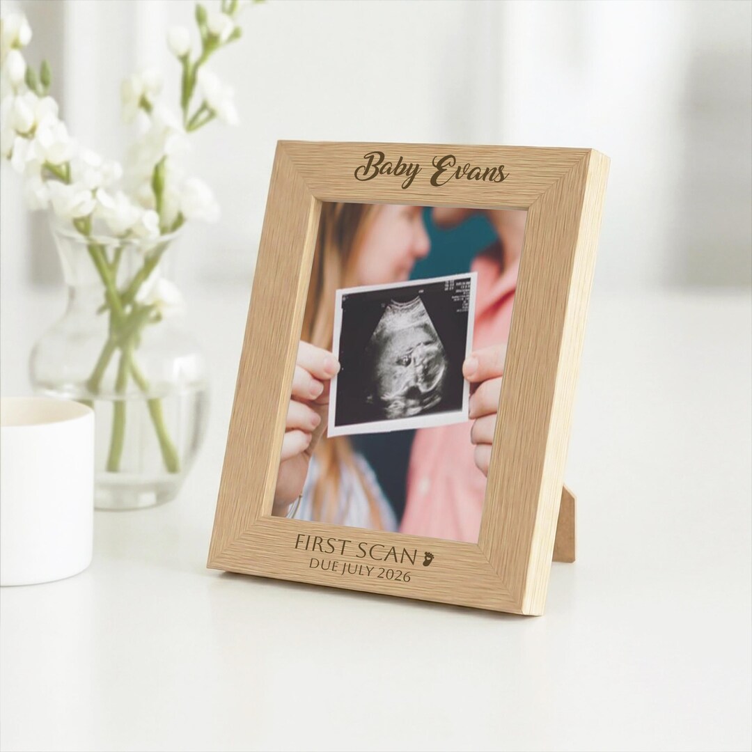 Baby Scan Photo Frame | Personalised Pregnancy, Ultrasound Keepsake ...