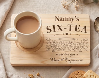 Personalised 60th Birthday | Tea & Biscuit Tray, Grandma Gift