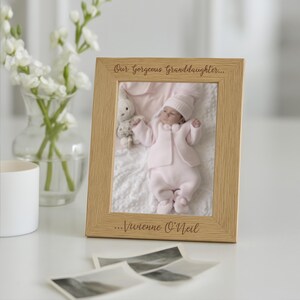 Personalised New Grandchild Photo Frame | Granddaughter & Grandson Frame, New Grandparents Gift image 4