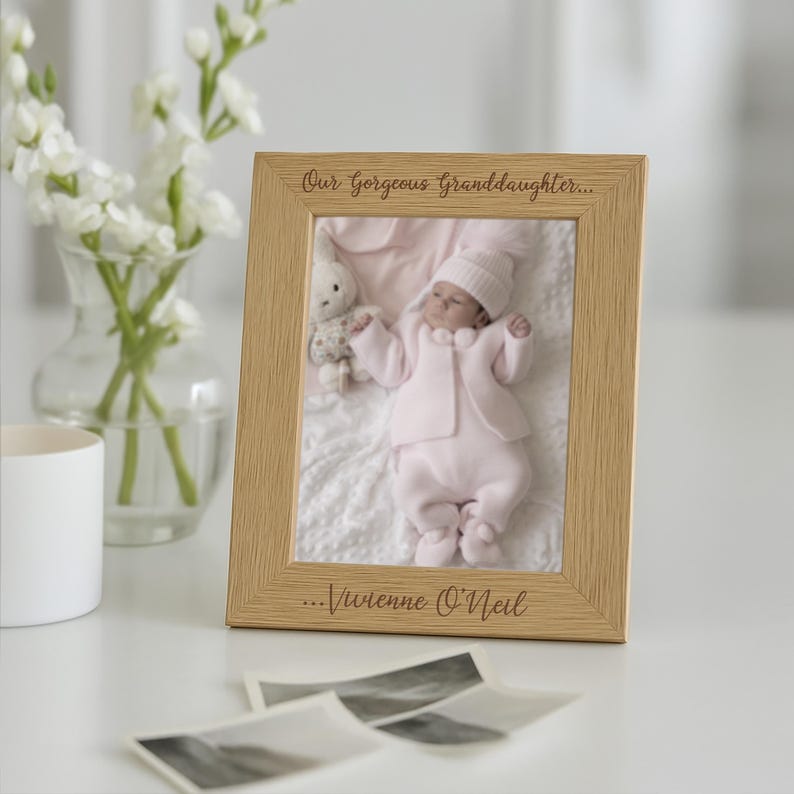 Personalised New Grandchild Photo Frame | Granddaughter & Grandson Frame, New Grandparents Gift image 4
