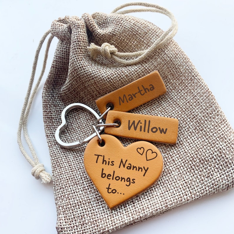 Key Rings Nanny Grandma Belongs to Keyring, Personalised Keychain for Nanny, Gift for ...