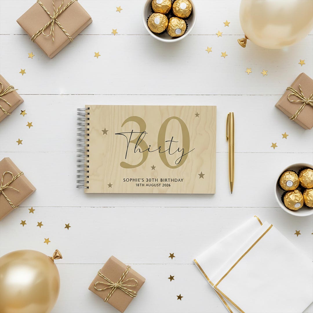 personalized-30th-birthday-guest-book-wooden-cover-party-scrapbook