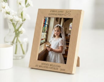 Personalised Holy Communion Photo Frame 1st Holy Communion, Holy Communion Personalised Gift, First Communion Picture Frame Keepsake