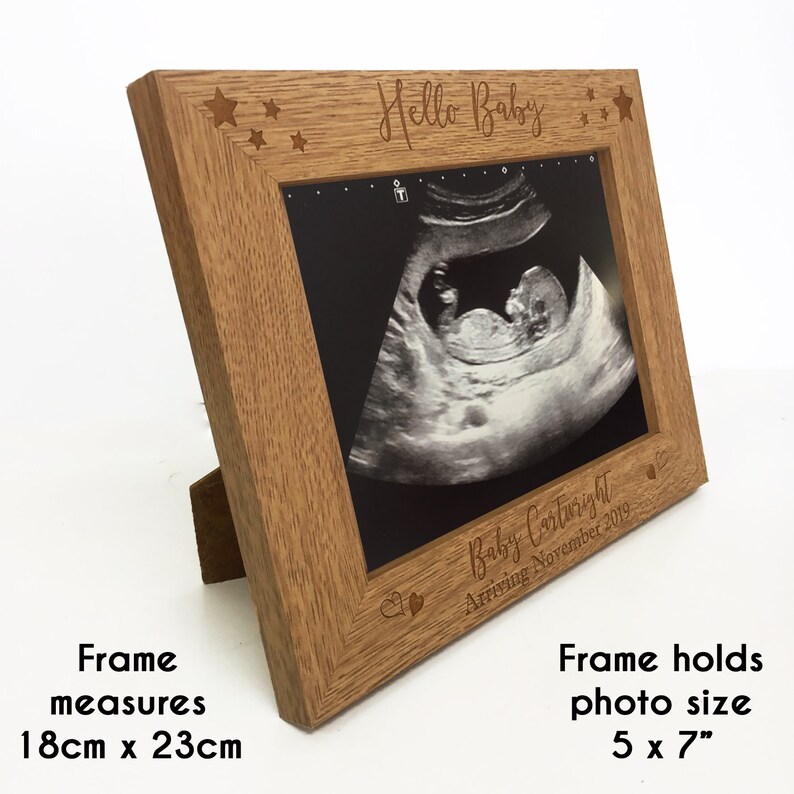 Personalised Baby Scan Photo Frame Baby Shower Gift Etsy
