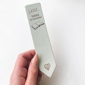 Personalised Engraved Leather Bookmark for Grandma, Nana Handmade Book ...