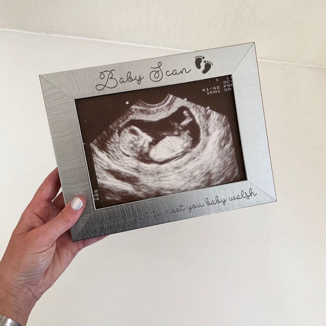 Baby Scan Photo Frame Personalised Baby Scan Picture Etsy