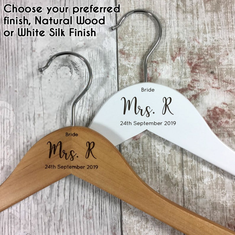 Personalised Engraved Dress Coat Hangers for Wedding Party Etsy