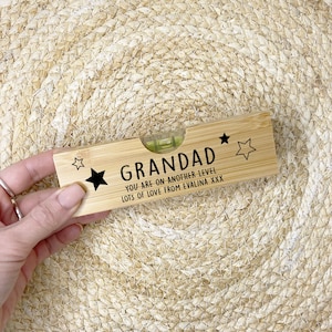 Grandad Gifts, Personalised Bottle Opener, Personalised Wooden Spirit Level, Birthday Gifts For Him, Daddy Birthday Gifts, Fathers Day Gifts
