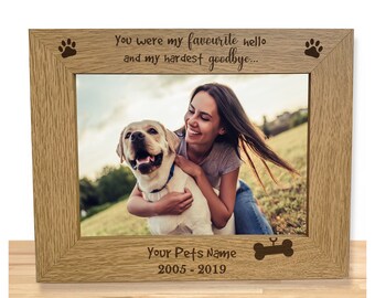 personalised pet memorial photo frames