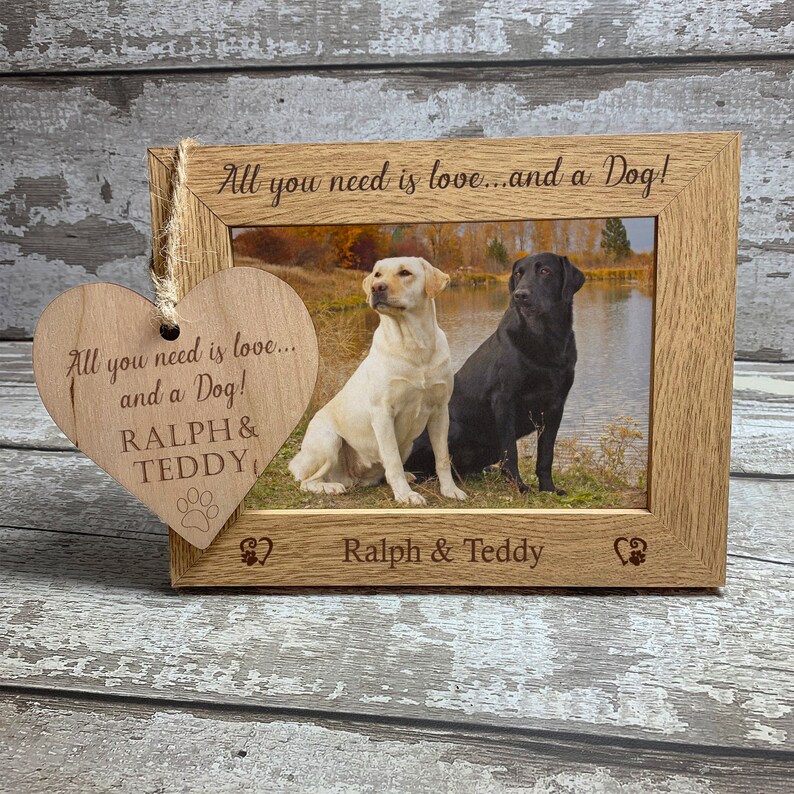 Handmade Personalised Pet Photo Frame Dog Lover Gift / Dog Etsy UK
