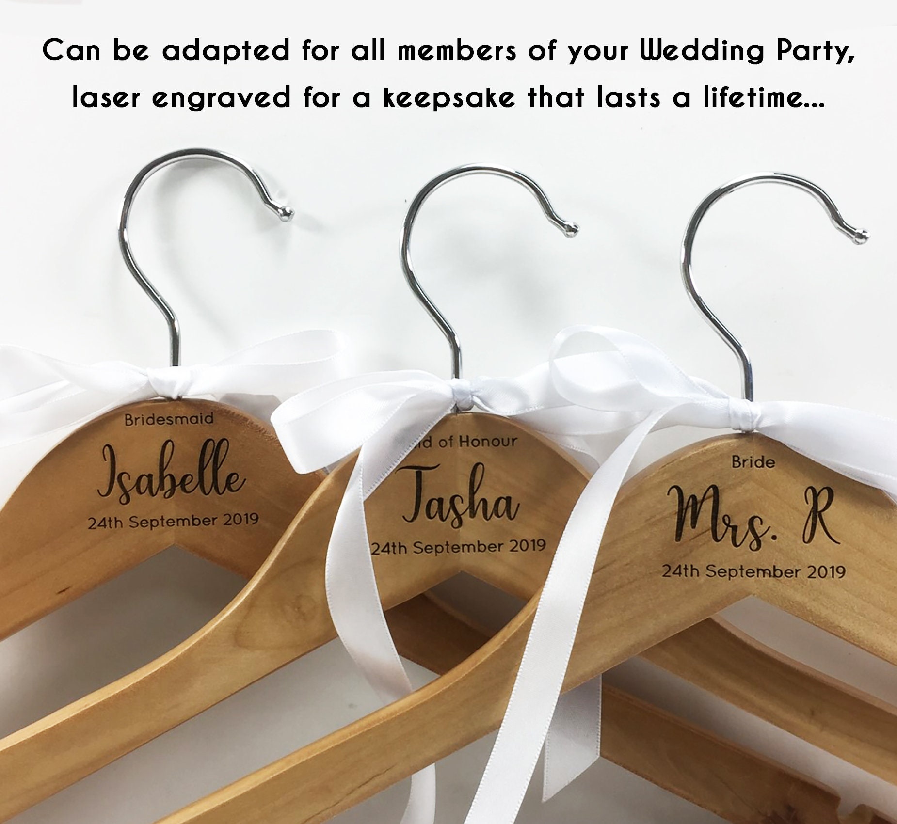Personalised Engraved Dress Coat Hangers for Wedding Party Etsy