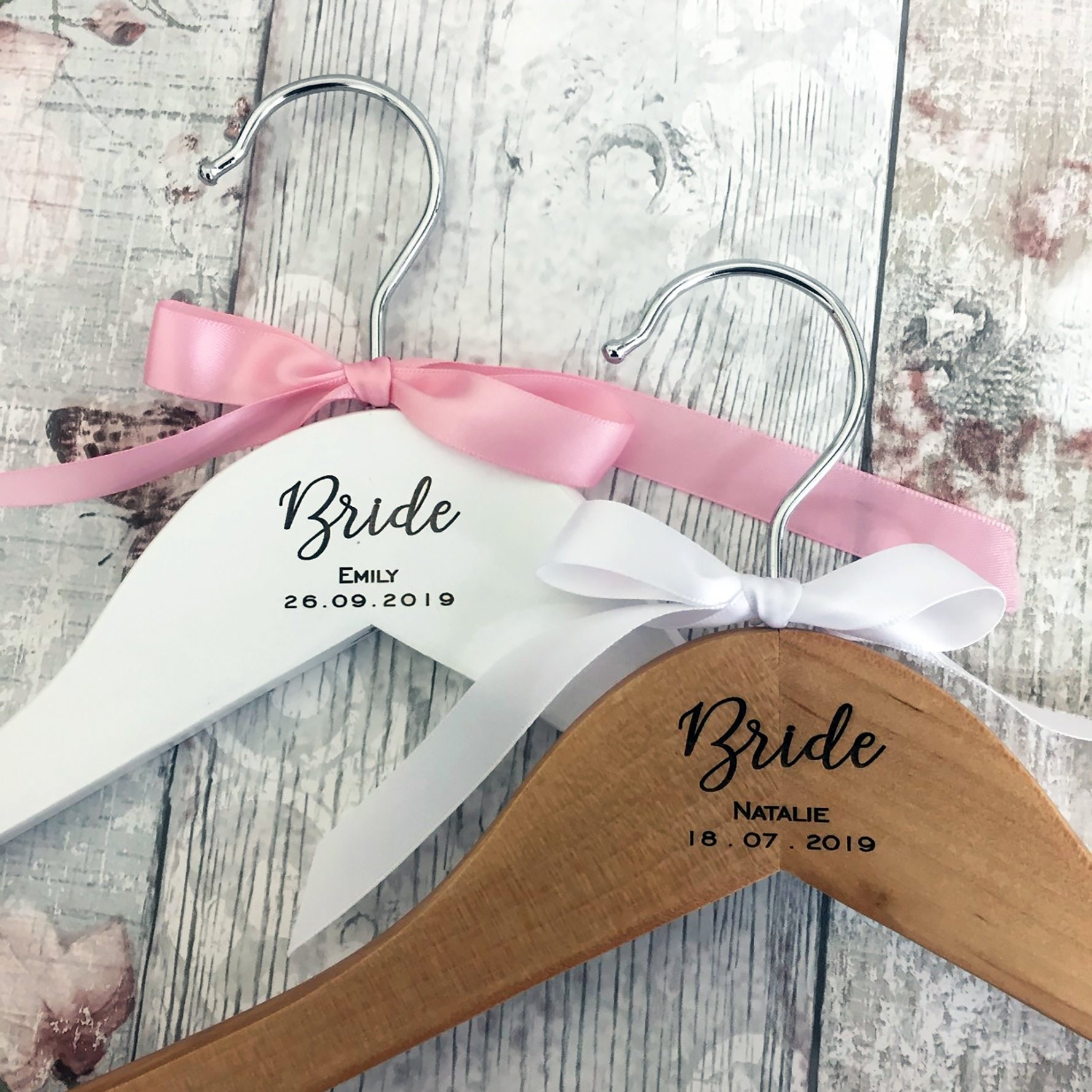 Personalised Engraved Dress Coat Hangers for Wedding Bridal Etsy