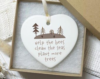 Inspirational Boxed Ceramic Heart Plaque: Thoughtful Letterbox Gift for Friends, Birthday, Motivation & Positivity