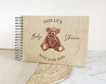 Baby Shower Guest Book, Bear Theme Baby Shower, Mum to Be Baby Shower Book, Pregnancy Scrapbook, Bear Baby Shower Decor & Supplies
