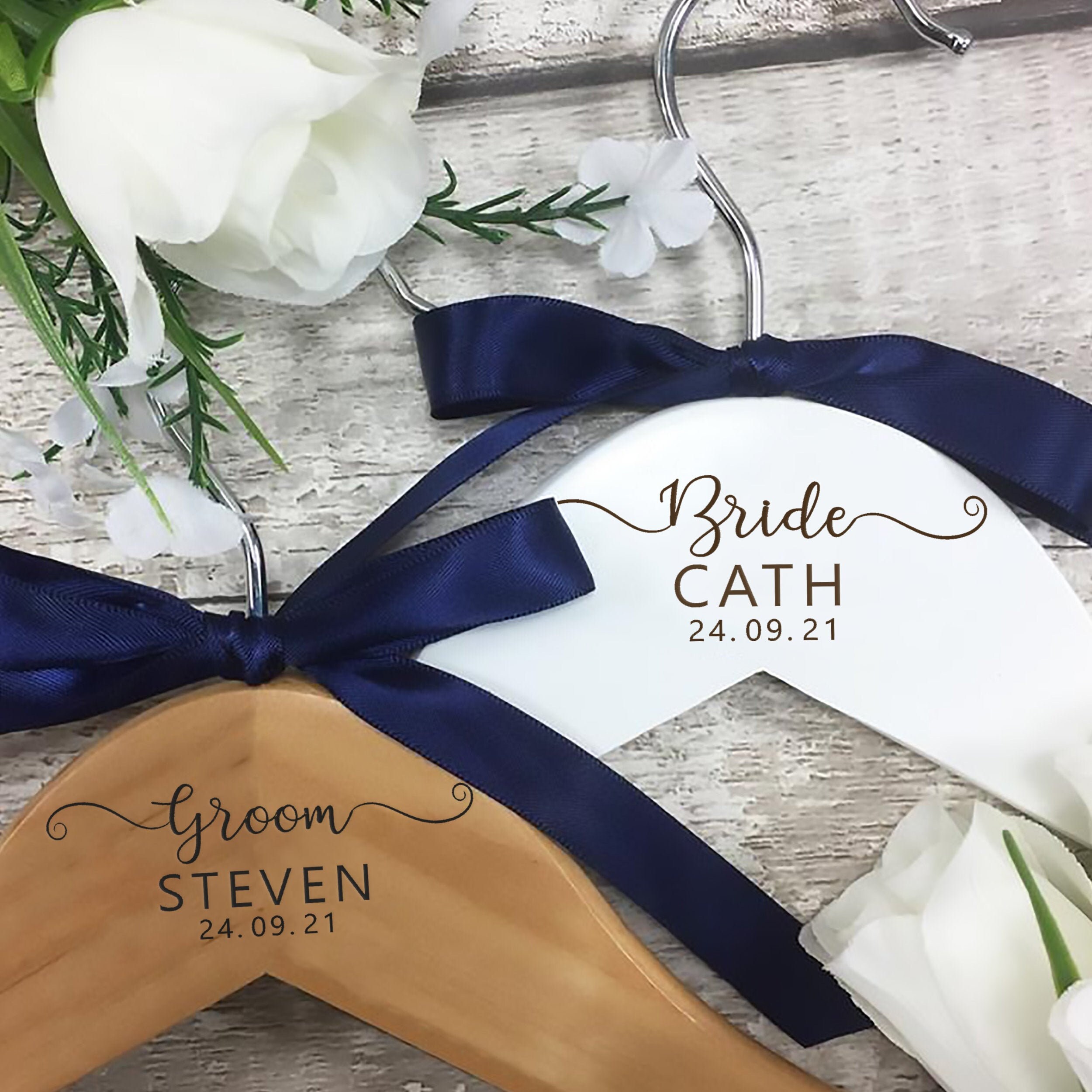 Personalised Engraved Wedding Dress Coat Hangers for Bridal Etsy