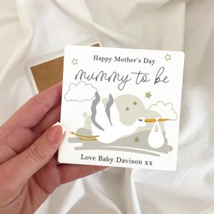 Mummy to Be Coaster, First Mothers Day Pregnant, Personalised Gift for Pregnant Mother, Mum to be Gift, Gift from Baby Bump