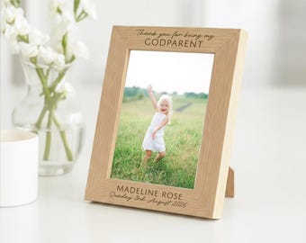 Godparent Photo Frame | Engraved for Godmother & Godfather