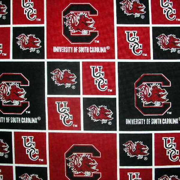 Fleece Fabric University of South Carolina Etsy
