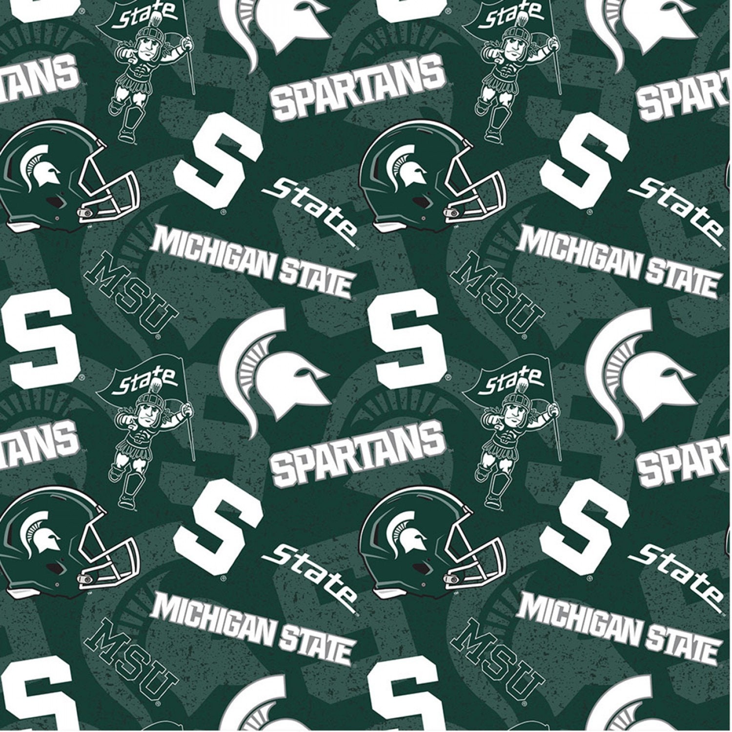 Michigan State Spartans Fabric by the Yard or by Half Yard | Etsy